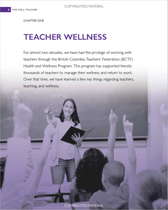 The Well Teacher, Chapter 1: Teacher Wellness, p.8